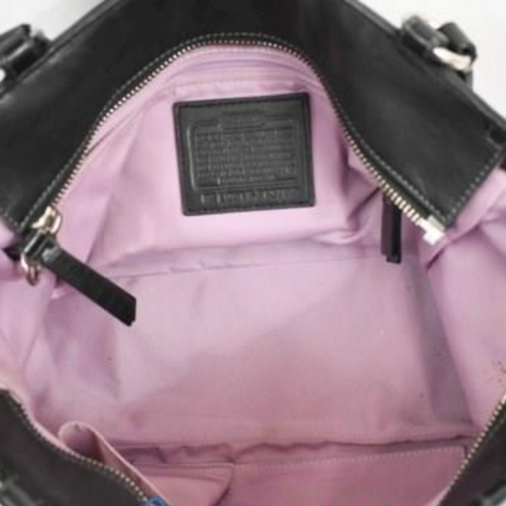 Coach Black Leather Gallery Bag - Picture 8 of 15